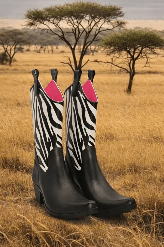 Black Zebra Boots | Maraboots – Online Boot Boutique