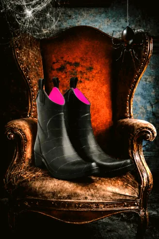 Black Spider Ankle boots| Maraboots - Online boots boutique